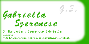 gabriella szerencse business card